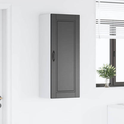 vidaXL Wall Cabinet PORTO Black 40 x 31 x 100 cm Engineered Wood