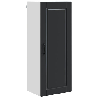 vidaXL Wall Cabinet PORTO Black 40 x 31 x 100 cm Engineered Wood