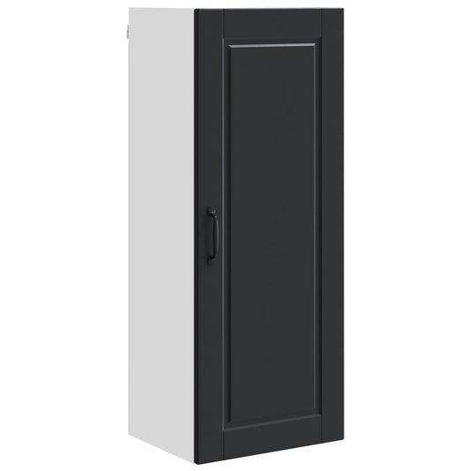 vidaXL Wall Cabinet PORTO Black 40 x 31 x 100 cm Engineered Wood