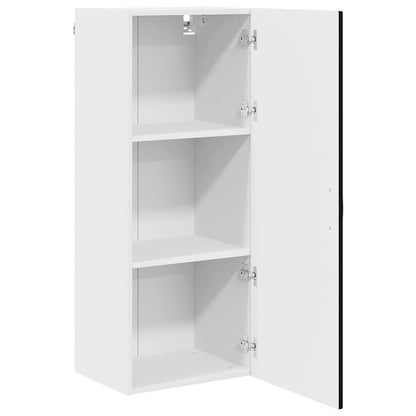 vidaXL Wall Cabinet PORTO Black 40 x 31 x 100 cm Engineered Wood