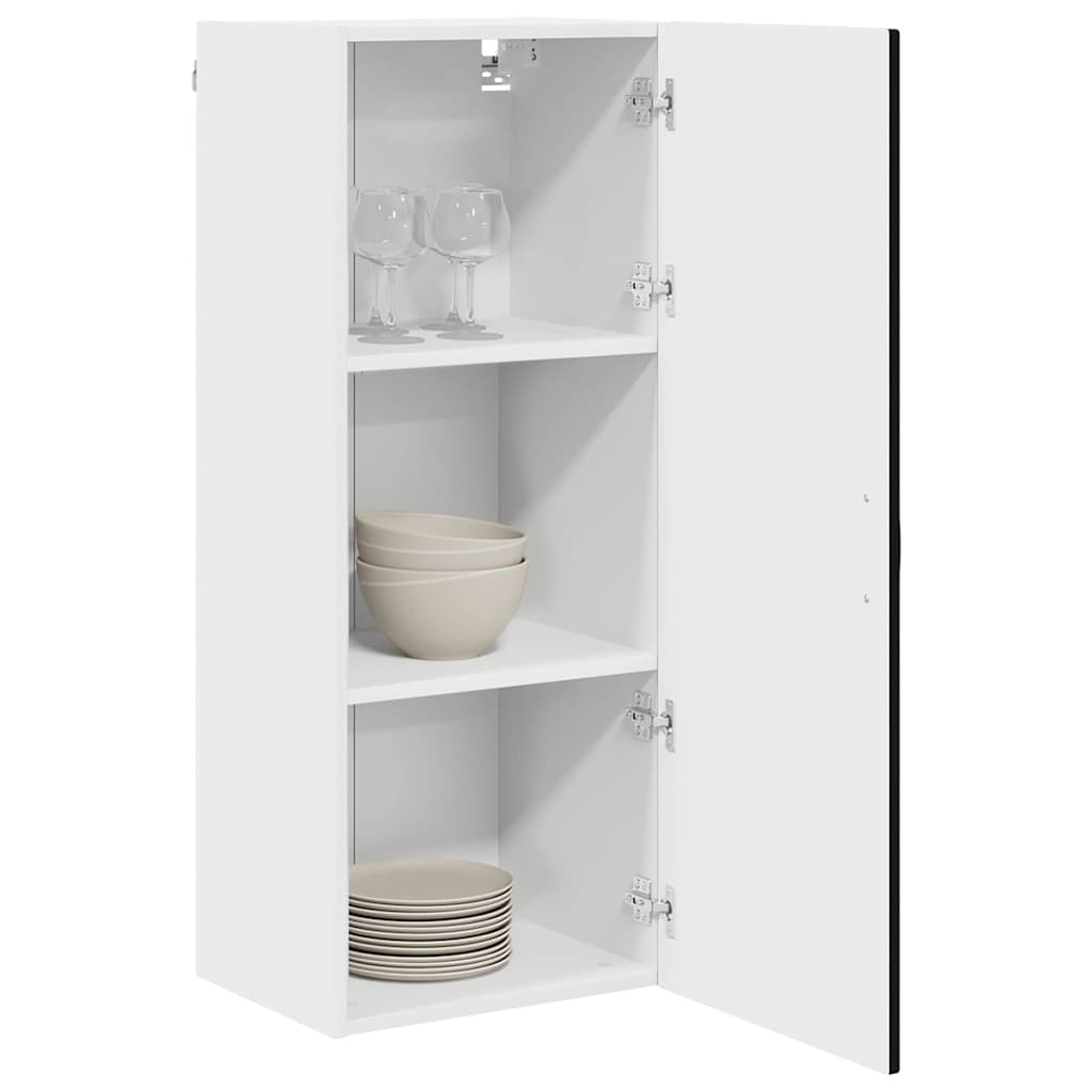 vidaXL Wall Cabinet PORTO Black 40 x 31 x 100 cm Engineered Wood