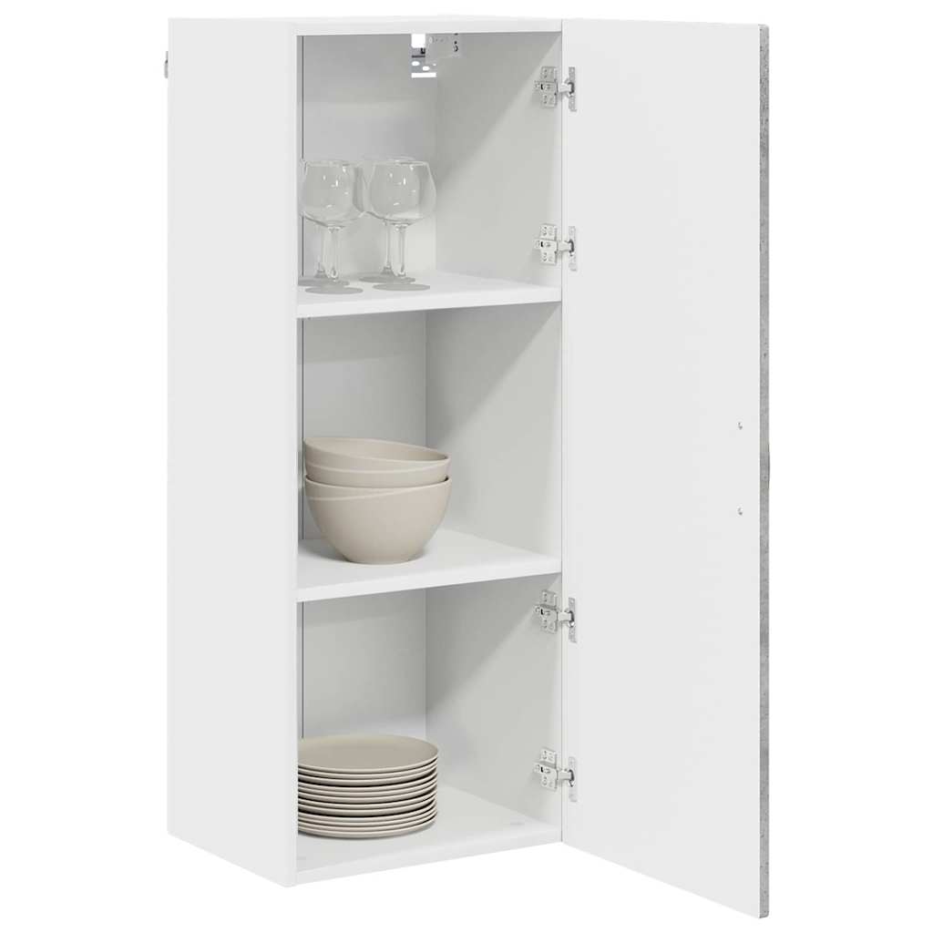 vidaXL Wall Cabinet PORTO Concrete Grey 40 x 31 x 100 cm
