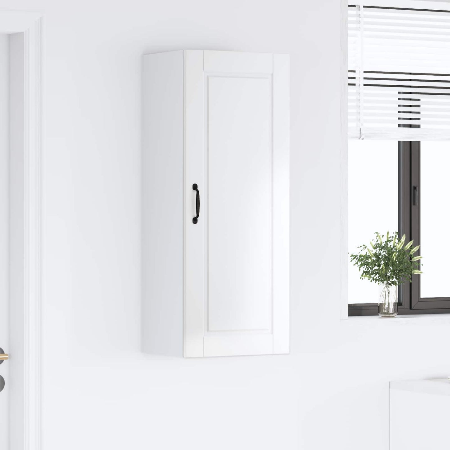 vidaXL Wall Cabinet PORTO High Gloss White 40 x 31 x 100 cm