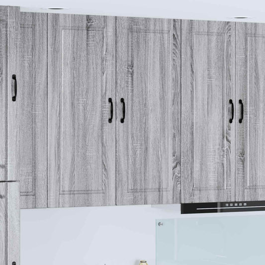 vidaXL Wall Cabinet PORTO Grey Sonoma 40 x 31 x 100 cm Engineered Wood