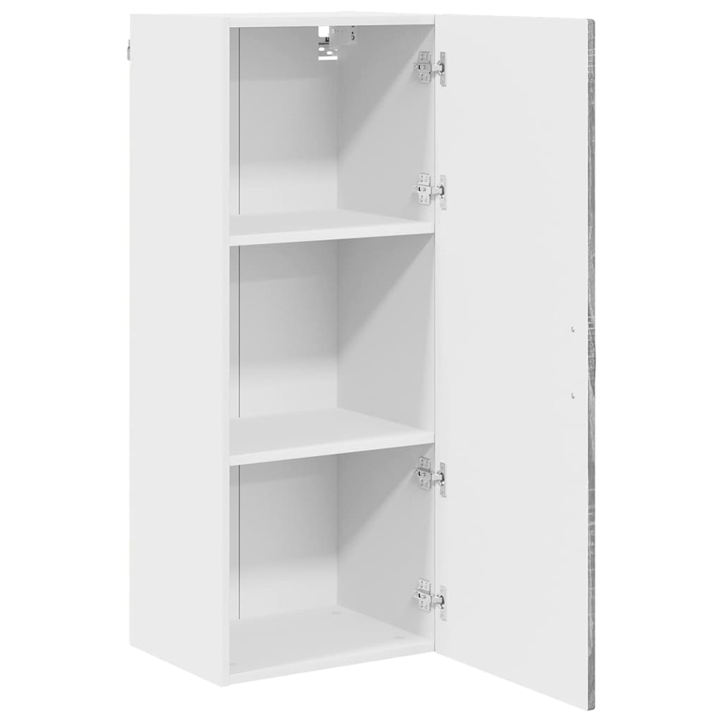 vidaXL Wall Cabinet PORTO Grey Sonoma 40 x 31 x 100 cm Engineered Wood