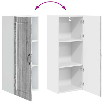 vidaXL Wall Cabinet PORTO Grey Sonoma 40 x 31 x 100 cm Engineered Wood