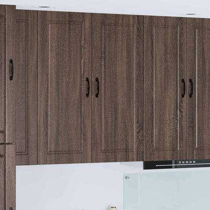 vidaXL Wall Cabinet PORTO Brown Oak 40 x 31 x 100 cm Engineered Wood