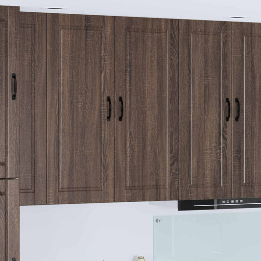 vidaXL Wall Cabinet PORTO Brown Oak 40 x 31 x 100 cm Engineered Wood