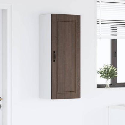 vidaXL Wall Cabinet PORTO Brown Oak 40 x 31 x 100 cm Engineered Wood