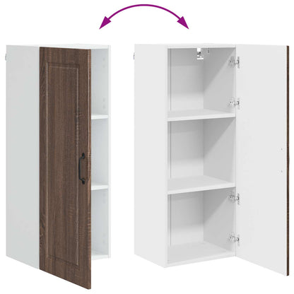 vidaXL Wall Cabinet PORTO Brown Oak 40 x 31 x 100 cm Engineered Wood