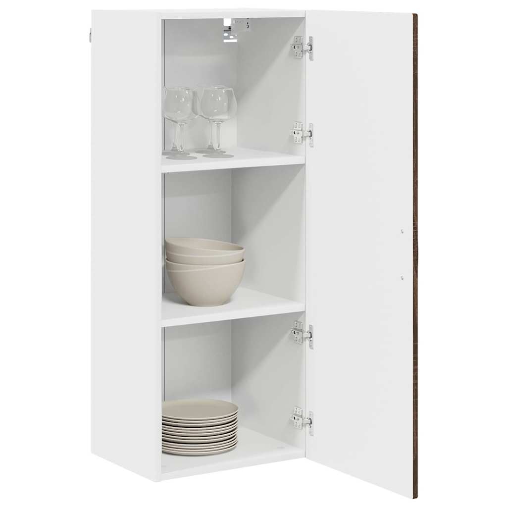 vidaXL Wall Cabinet PORTO Brown Oak 40 x 31 x 100 cm Engineered Wood