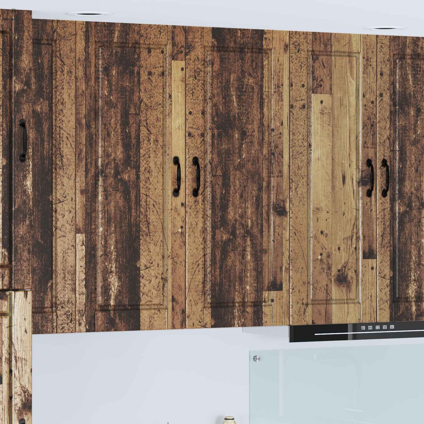 vidaXL Wall Cabinet PORTO Old Wood 40 x 31 x 100 cm Engineered Wood