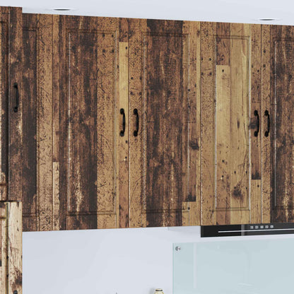 vidaXL Wall Cabinet PORTO Old Wood 40 x 31 x 100 cm Engineered Wood
