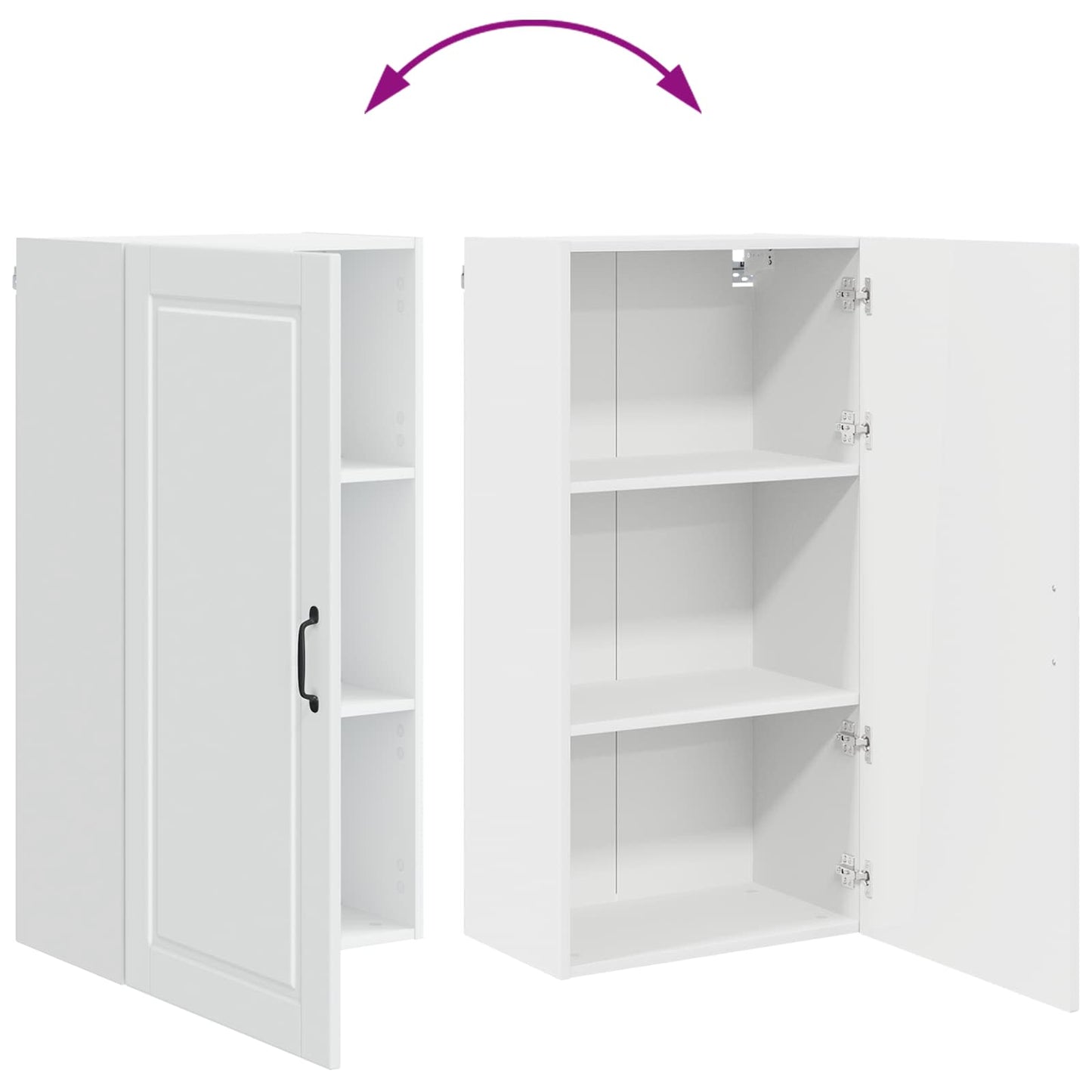 vidaXL Wall Cabinet PORTO White 50 x 31 x 100 cm Engineered Wood
