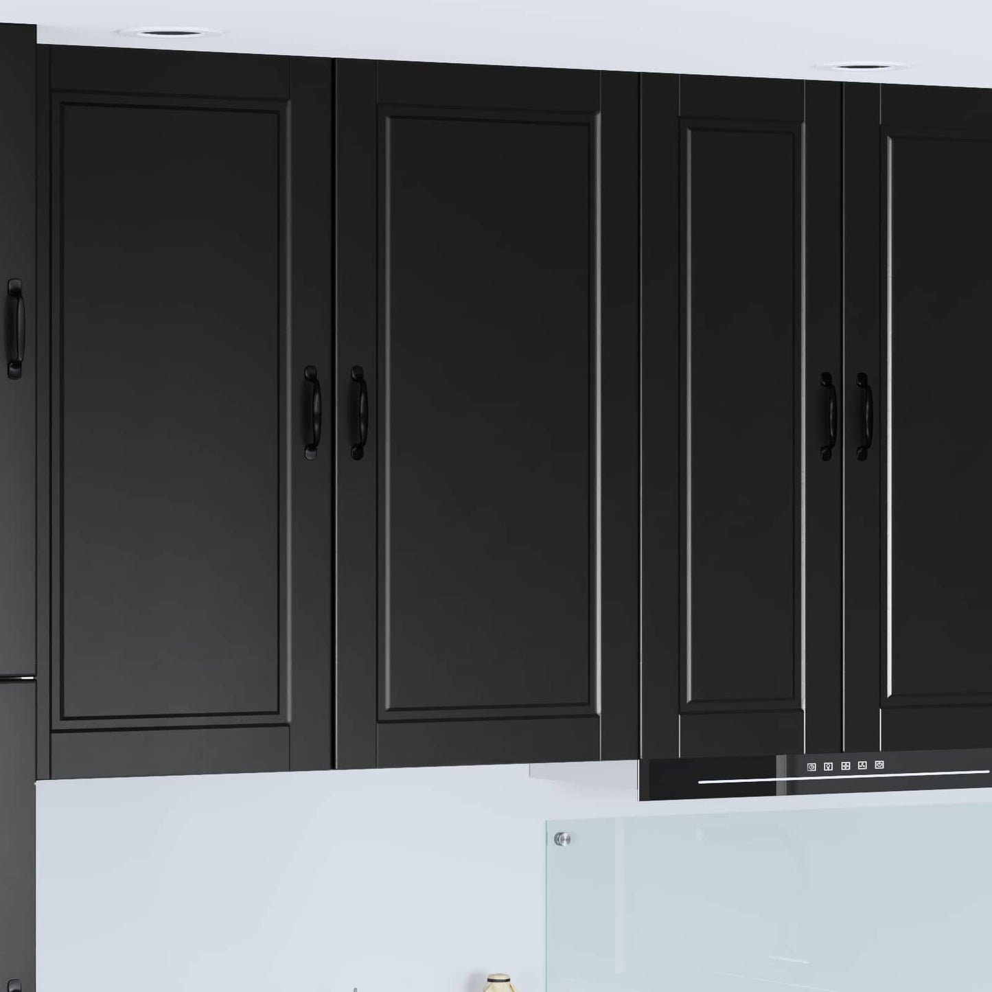 vidaXL Wall Cabinet PORTO Black 50 x 31 x 100 cm Engineered Wood