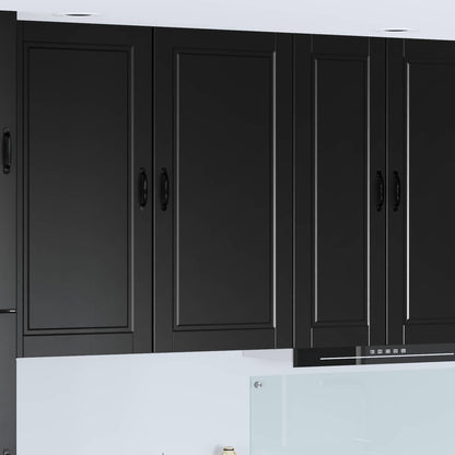 vidaXL Wall Cabinet PORTO Black 50 x 31 x 100 cm Engineered Wood