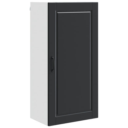 vidaXL Wall Cabinet PORTO Black 50 x 31 x 100 cm Engineered Wood