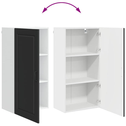 vidaXL Wall Cabinet PORTO Black 50 x 31 x 100 cm Engineered Wood