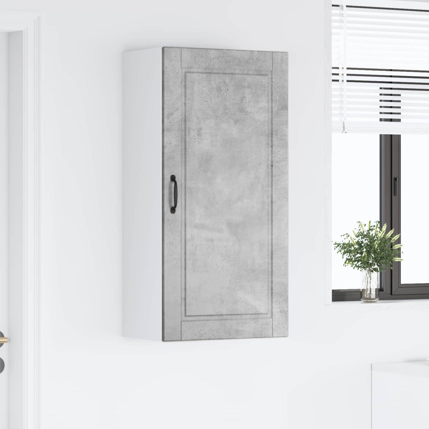 vidaXL Wall Cabinet PORTO Concrete Grey 50 x 31 x 100 cm