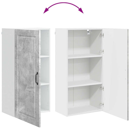 vidaXL Wall Cabinet PORTO Concrete Grey 50 x 31 x 100 cm