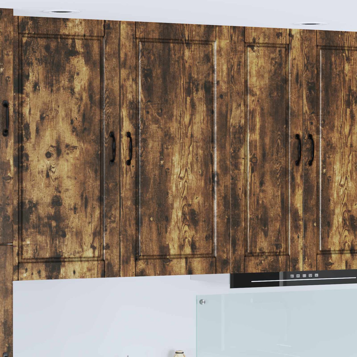 vidaXL Wall Cabinet PORTO Smoked Oak 50 x 31 x 100 cm Engineered Wood