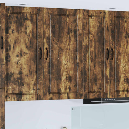 vidaXL Wall Cabinet PORTO Smoked Oak 50 x 31 x 100 cm Engineered Wood