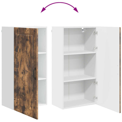 vidaXL Wall Cabinet PORTO Smoked Oak 50 x 31 x 100 cm Engineered Wood