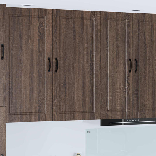 vidaXL Wall Cabinet PORTO Brown Oak 50 x 31 x 100 cm Engineered Wood