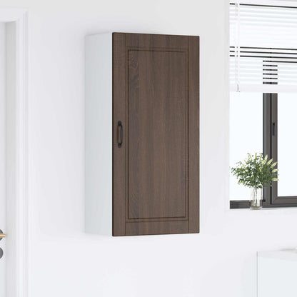 vidaXL Wall Cabinet PORTO Brown Oak 50 x 31 x 100 cm Engineered Wood