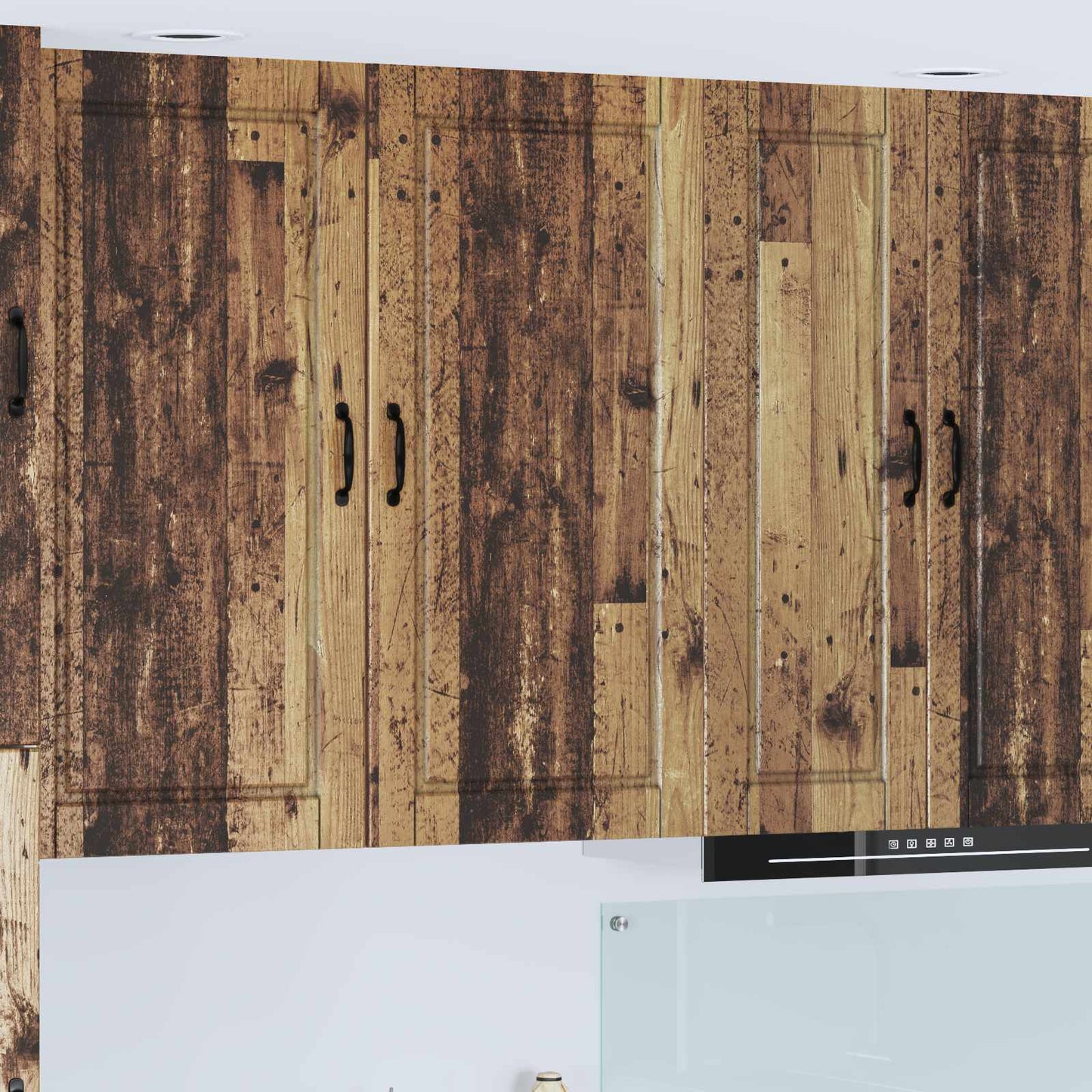 vidaXL Wall Cabinet PORTO Old Wood 50 x 31 x 100 cm Engineered Wood