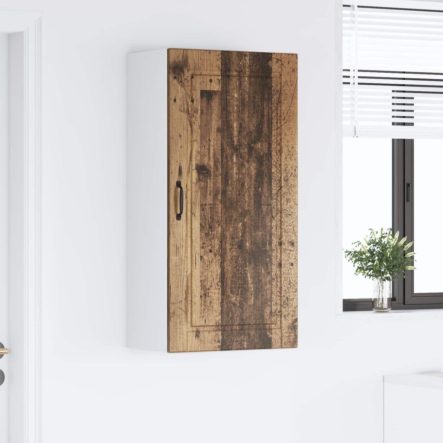 vidaXL Wall Cabinet PORTO Old Wood 50 x 31 x 100 cm Engineered Wood