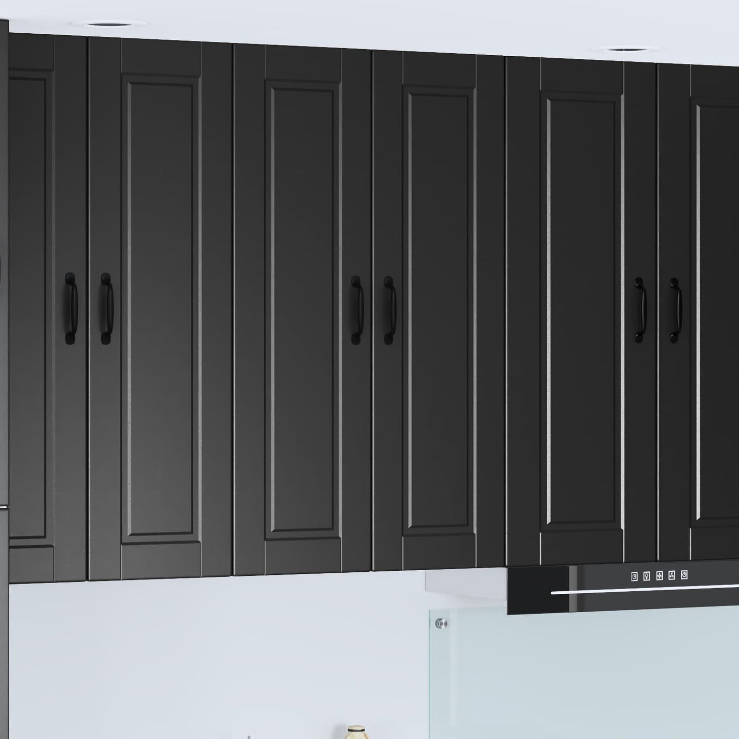 vidaXL Wall Cabinet PORTO Black 60 x 31 x 100 cm Engineered Wood