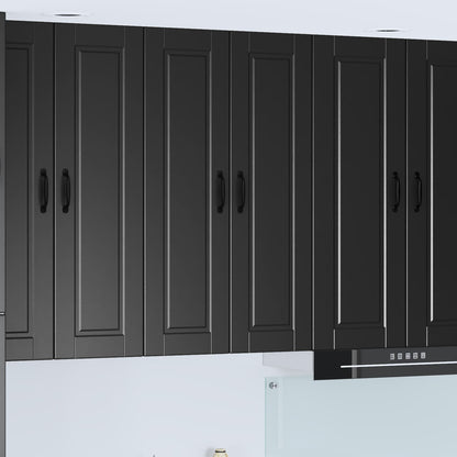 vidaXL Wall Cabinet PORTO Black 60 x 31 x 100 cm Engineered Wood