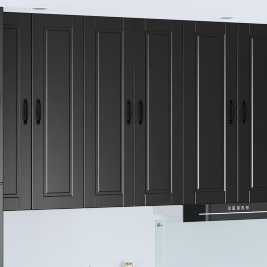vidaXL Wall Cabinet PORTO Black 60 x 31 x 100 cm Engineered Wood