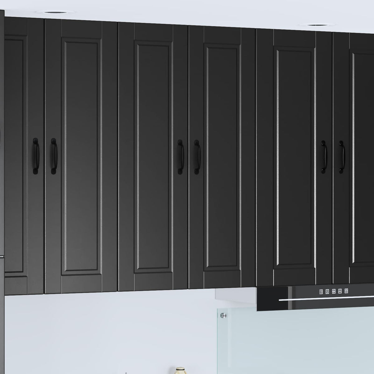 vidaXL Wall Cabinet PORTO Black 60 x 31 x 100 cm Engineered Wood