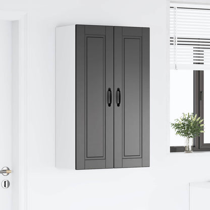 vidaXL Wall Cabinet PORTO Black 60 x 31 x 100 cm Engineered Wood