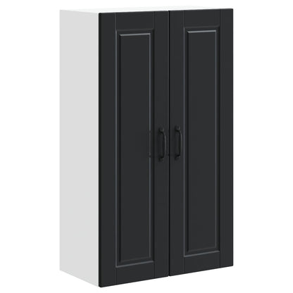 vidaXL Wall Cabinet PORTO Black 60 x 31 x 100 cm Engineered Wood