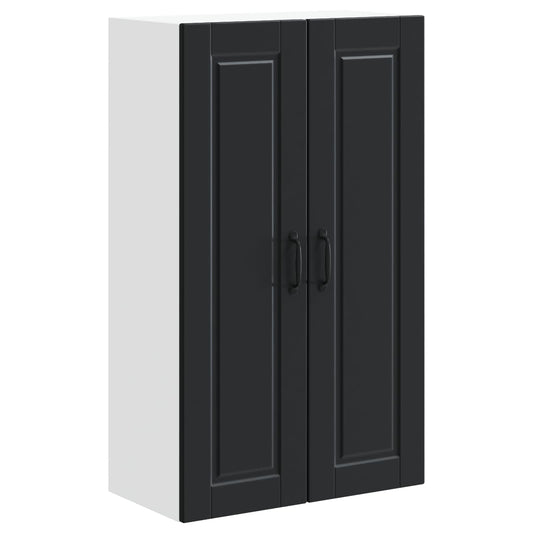 vidaXL Wall Cabinet PORTO Black 60 x 31 x 100 cm Engineered Wood