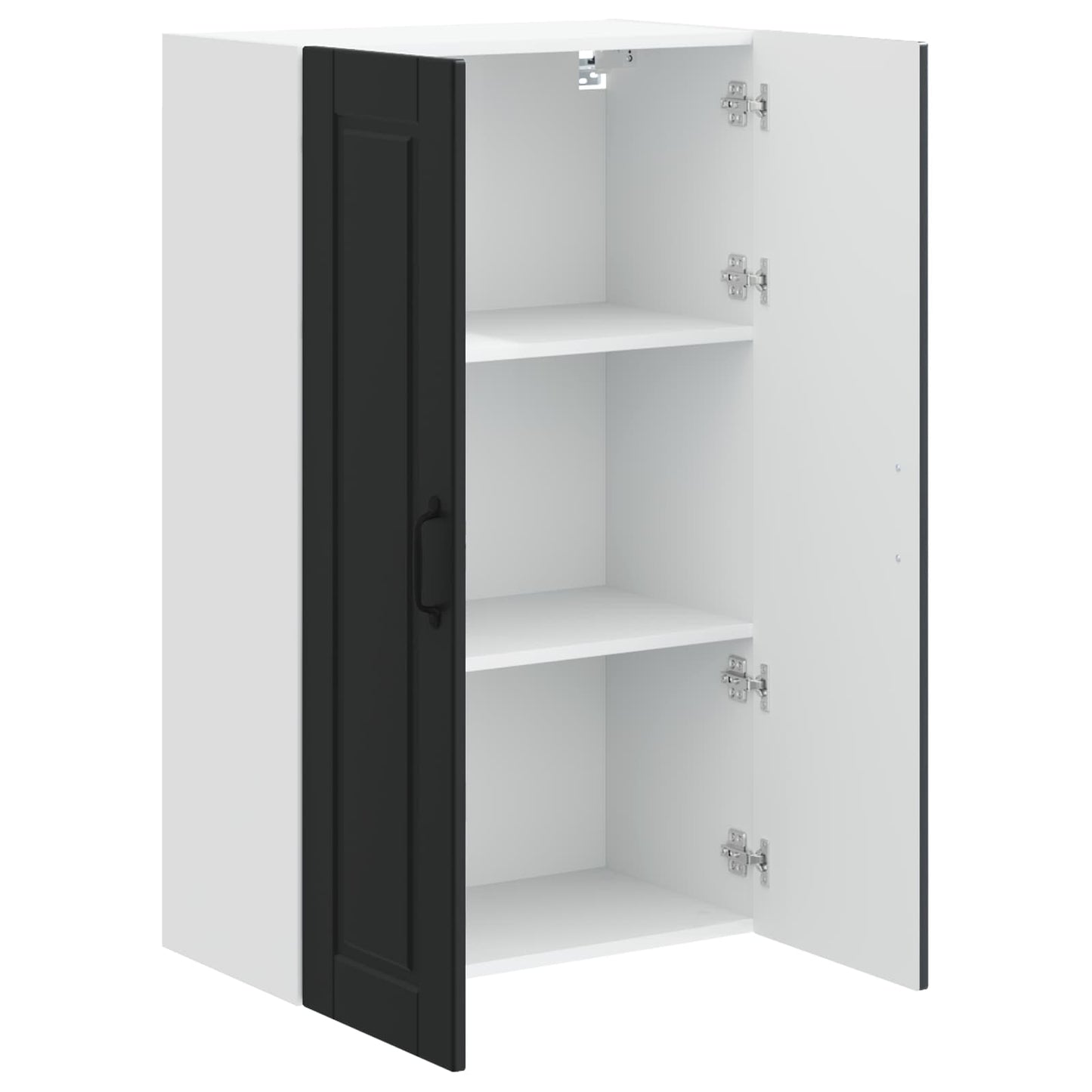vidaXL Wall Cabinet PORTO Black 60 x 31 x 100 cm Engineered Wood