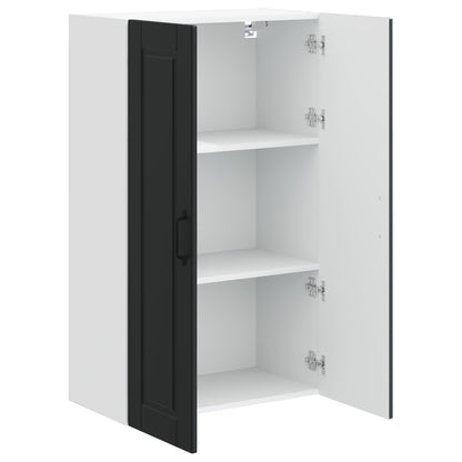 vidaXL Wall Cabinet PORTO Black 60 x 31 x 100 cm Engineered Wood