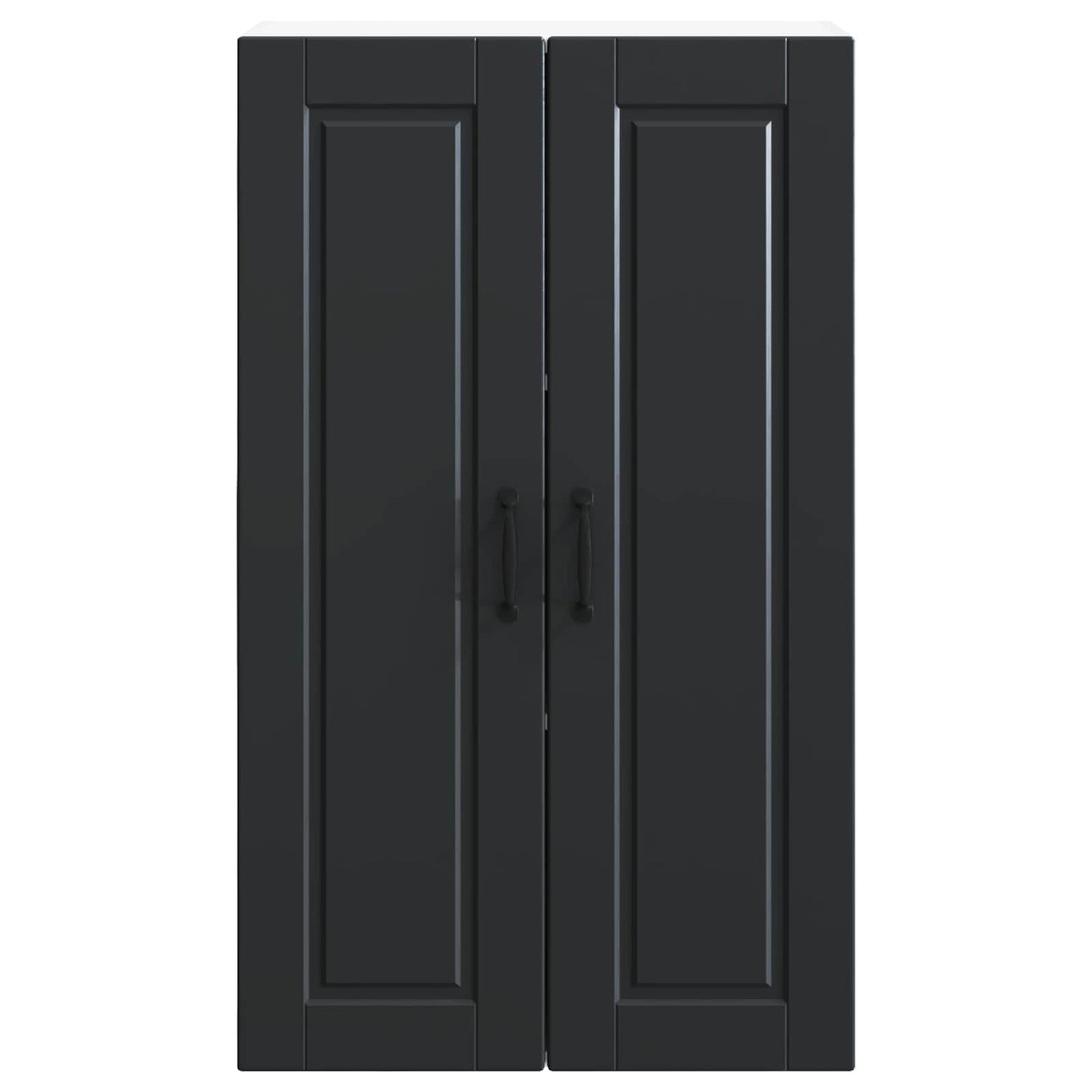 vidaXL Wall Cabinet PORTO Black 60 x 31 x 100 cm Engineered Wood