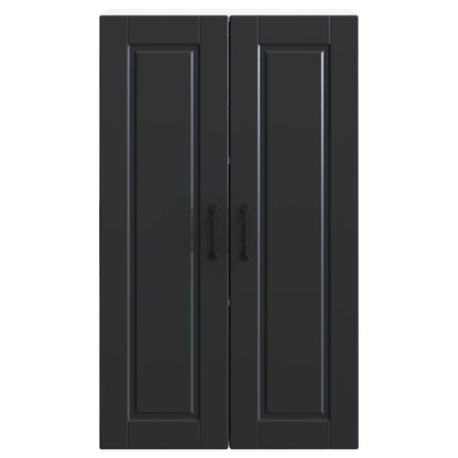 vidaXL Wall Cabinet PORTO Black 60 x 31 x 100 cm Engineered Wood