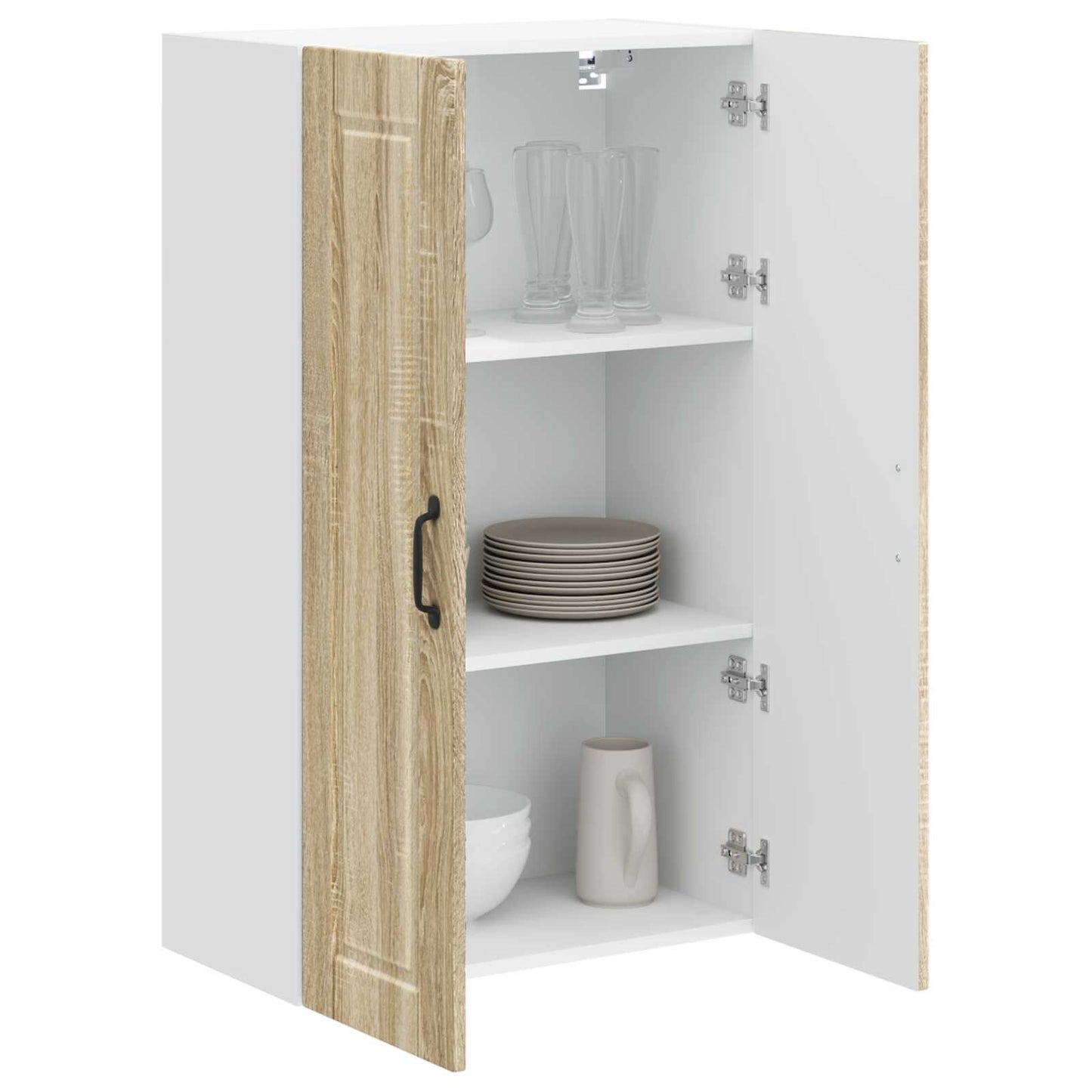 vidaXL Wall Cabinet PORTO Sonoma Oak 60 x 31 x 100 cm Engineered Wood