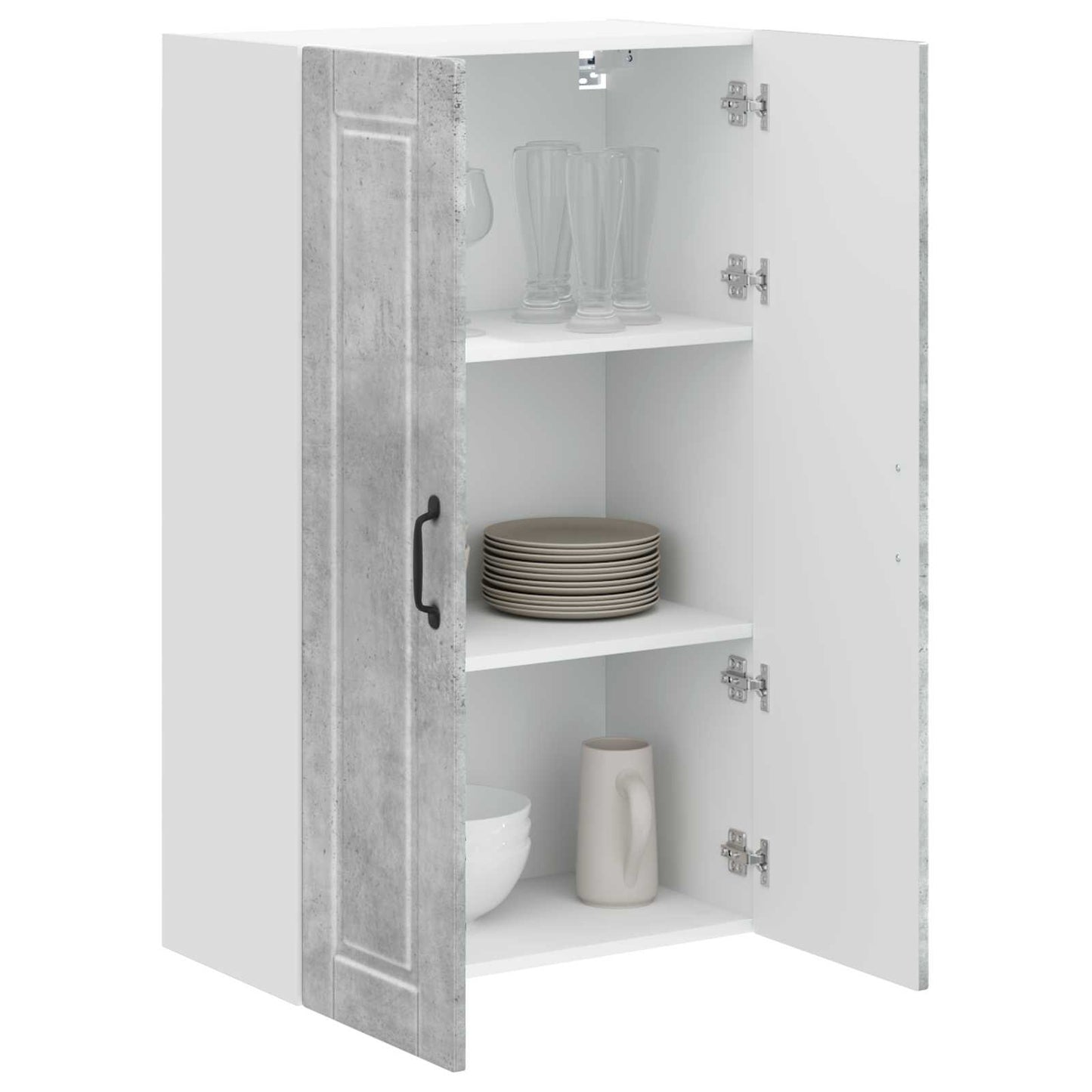 vidaXL Wall Cabinet PORTO Concrete Grey 60 x 31 x 100 cm
