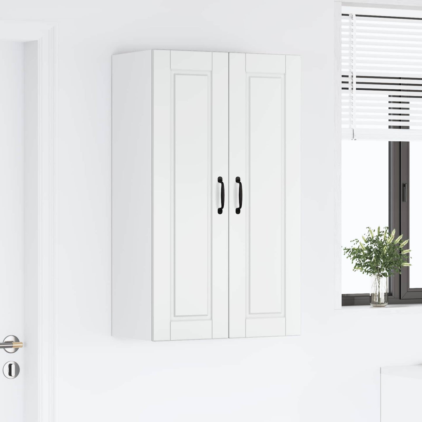 vidaXL Wall Cabinet PORTO High Gloss White 60 x 31 x 100 cm