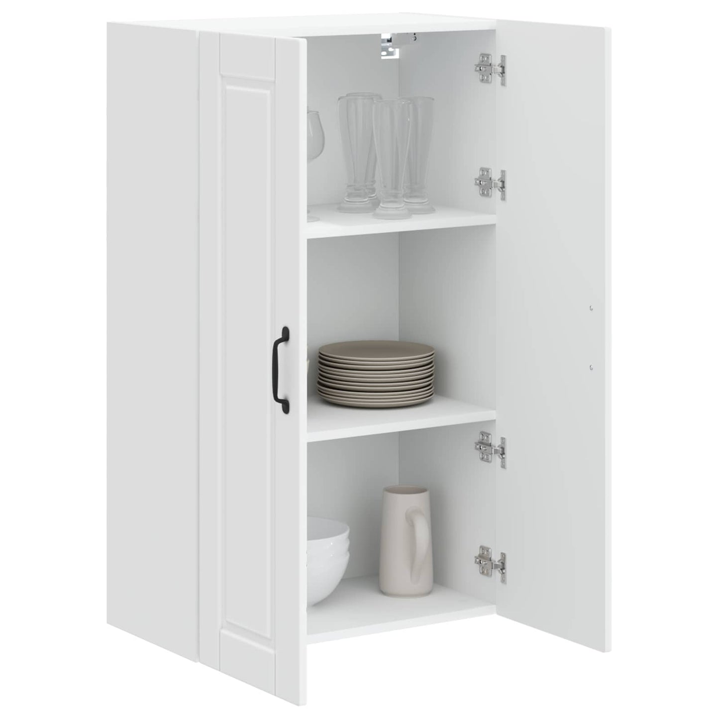 vidaXL Wall Cabinet PORTO High Gloss White 60 x 31 x 100 cm