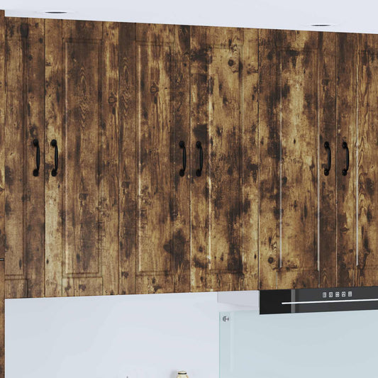 vidaXL Wall Cabinet PORTO Smoked Oak 60 x 31 x 100 cm Engineered Wood