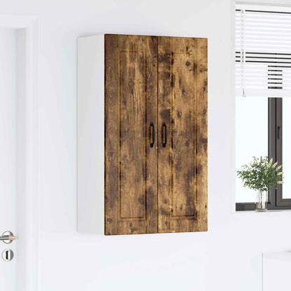 vidaXL Wall Cabinet PORTO Smoked Oak 60 x 31 x 100 cm Engineered Wood
