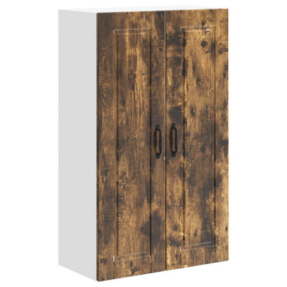 vidaXL Wall Cabinet PORTO Smoked Oak 60 x 31 x 100 cm Engineered Wood