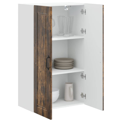 vidaXL Wall Cabinet PORTO Smoked Oak 60 x 31 x 100 cm Engineered Wood